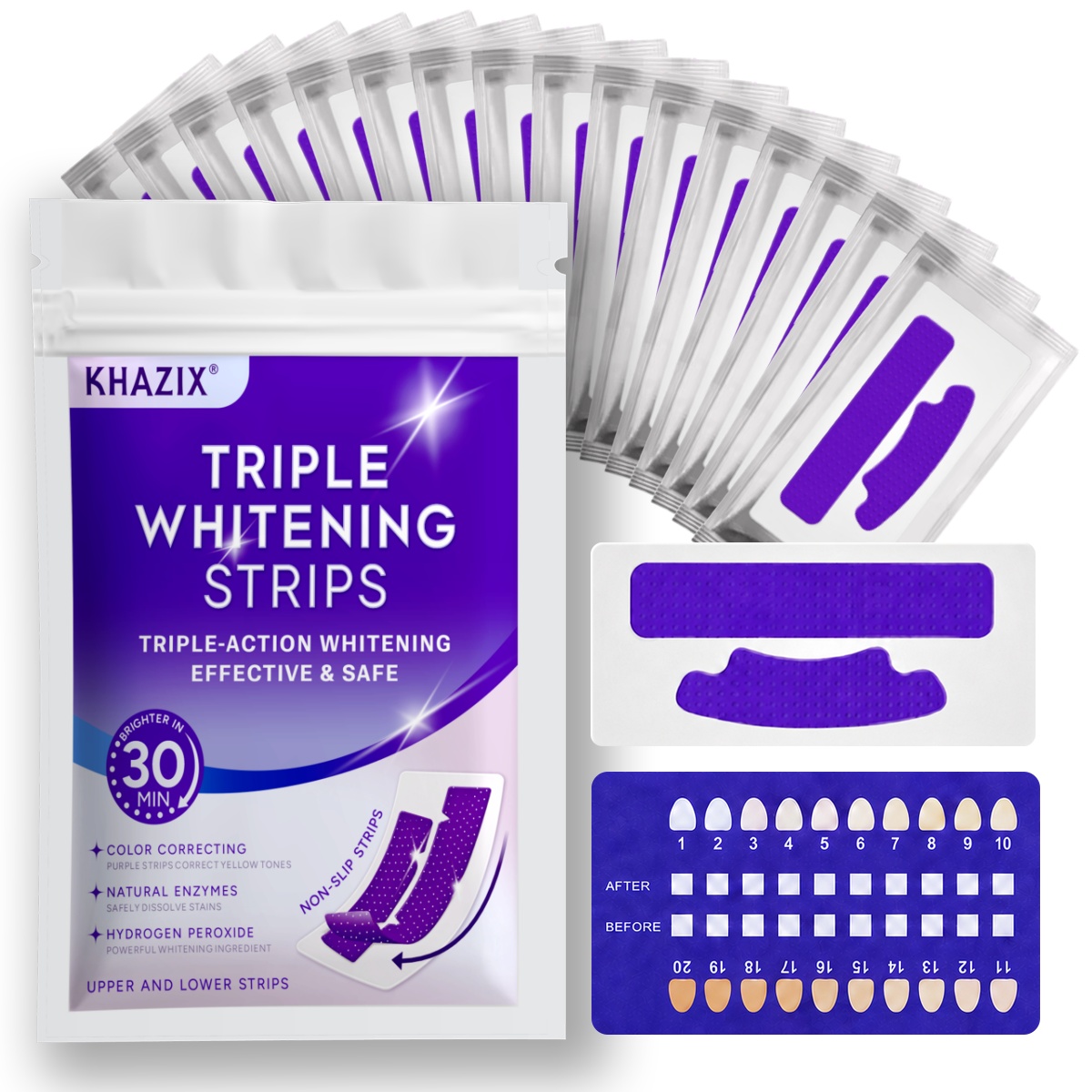 Teeth Whitening Kit - 7 Tiras de Cuidado Dental para