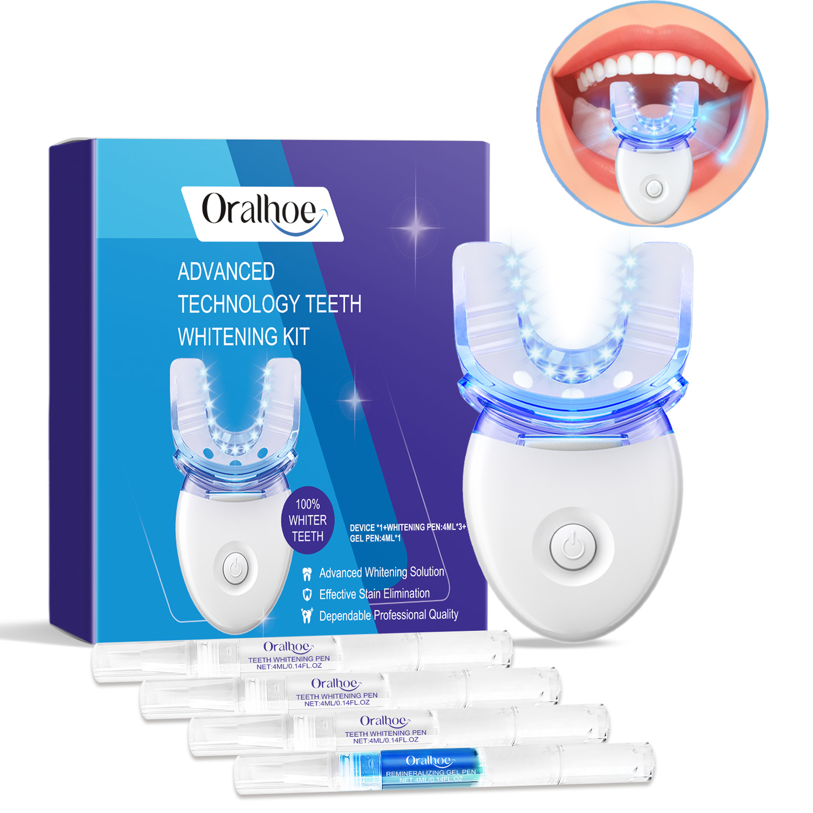 Kit de luz LED para blanqueami - Teeth Whitening Mouthwash reseña y precio
